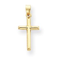 14k Polished Cross Pendant - Measures 17x11mm - JewelryWeb ( JewelryWeb pendant ) รูปที่ 1