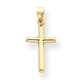14k Polished Cross Pendant - Measures 17x11mm - JewelryWeb ( JewelryWeb pendant )