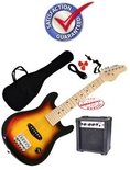 Kids 30 Inches Electric Guitar Package 1/4 Size Sunburst ST01-SB ( Fever guitar Kits ) )