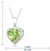 รูปย่อ 10k White or Yellow Gold, August Birthstone, Peridot and Diamond Heart Pendant ( Amazon.com Collection pendant ) รูปที่3