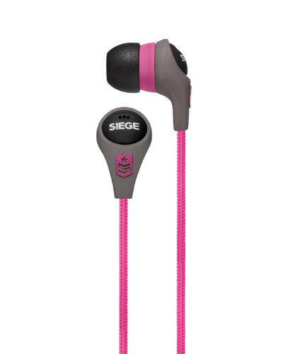 Siege Audio STEALTH V.2 Stereo Ear Buds in (Gray/Magenta) ( SIEGE AUDIO Ear Bud Headphone ) รูปที่ 1