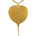 รูปย่อ Heart Shaped 24K Gold Overlay Leaf Pendant on Multi Chain Necklace ( SuperJeweler pendant ) รูปที่1
