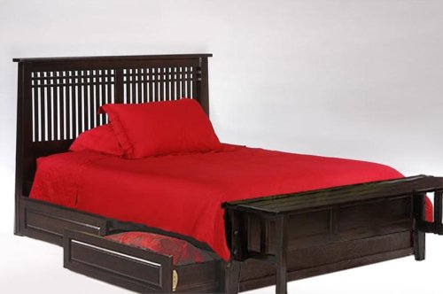 Solstice Eastern King Platform Bed w/ Dark Chocolate Finish (Oak bed) รูปที่ 3