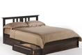 Thyme Eastern King Platform Bed w/ Dark Chocolate Finish plus 2-Drawer Set (Oak bed)