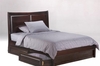 รูปย่อ Saffron Queen Platform Bed w/ Dark Chocolate Finish plus 4-Drawer Set (Oak bed) รูปที่1