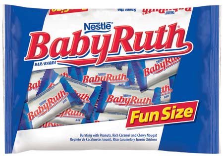 Baby Ruth Chocolate Bars Fun Size Bag 12.5 oz (Pack of 12) ( Baby Ruth Chocolate ) รูปที่ 1