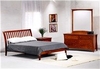 รูปย่อ Nutmeg Queen Platform Bed w/ Cherry Finish plus 4-Drawer Set (Oak bed) รูปที่4