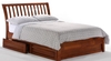 รูปย่อ Nutmeg Queen Platform Bed w/ Cherry Finish plus 4-Drawer Set (Oak bed) รูปที่1