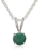 รูปย่อ Sterling Silver 6mm Round Emerald Pendant with Light Rope Chain Necklace, 18" ( Amazon.com Collection pendant ) รูปที่1