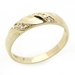 รูปย่อ 14K Engagement Ring 0.1ctw CZ Cubic Zirconia Women's Wedding Band Yellow Gold Ring ( Double Accent ring ) รูปที่1