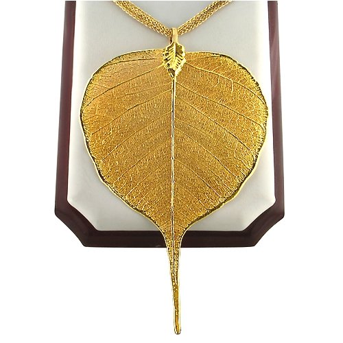 Heart Shaped 24K Gold Overlay Leaf Pendant on Multi Chain Necklace ( SuperJeweler pendant ) รูปที่ 4