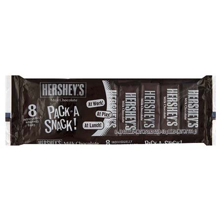 Heyshey's Milk Chocolate Pack A Snack Individual Bars 8 pk (Pack of 24) ( Heyshey's Chocolate ) รูปที่ 1