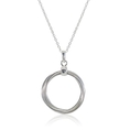 Sterling Silver Triple Open Circle Pendant, 16