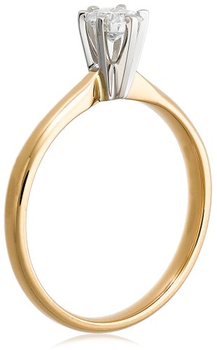 14k White or Yellow Gold Round Diamond Solitaire Engagement Ring (1/3 ct, H-I Color, SI2-I1 Clarity) ( Amazon.com Collection ring ) รูปที่ 4