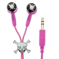 iPopperz IP-GRF-5002-P Pink Skull and Bones Ear Bud ( iPopperz Ear Bud Headphone )