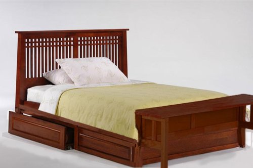 Solstice Eastern King Platform Bed w/ Cherry Finish (Oak bed) รูปที่ 3