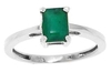 รูปย่อ 1.00ct Emerald Cut Emerald Ring in 14Kt White Gold ( MyTreasurez ring ) รูปที่2