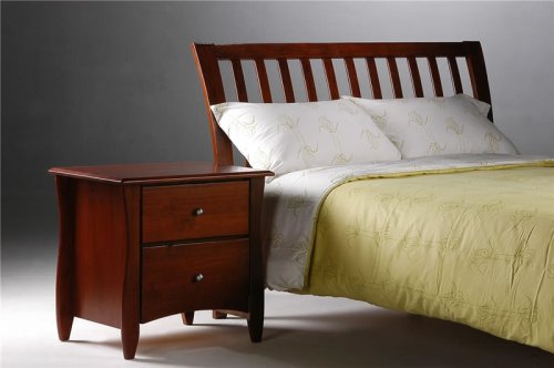 Nutmeg Queen Platform Bed w/ Cherry Finish plus 4-Drawer Set (Oak bed) รูปที่ 4