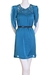 รูปย่อ By Deep Macramé Open Flutter Sleeves Satin Fully Lined Mini Dress Blue ( By Deep Night Out dress ) รูปที่1