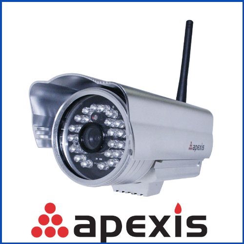 Apexis AMP-J0233 Outdoor Wireless/Wired IP Camera with 15-20 Meter Night Vision and 6mm Lens,Up to 11 languages for worldwide users - Silver  รูปที่ 2
