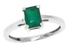 รูปย่อ 1.00ct Emerald Cut Emerald Ring in 14Kt White Gold ( MyTreasurez ring ) รูปที่3