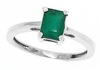 รูปย่อ 1.00ct Emerald Cut Emerald Ring in 14Kt White Gold ( MyTreasurez ring ) รูปที่1
