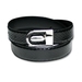 รูปย่อ BLACK Genuine Snake Skin Bonded Leather Belt - Regular (Snake Skin belt ) รูปที่2