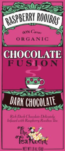 Organic Dark Chocolate Bar Infused with Red Raspberry Rooibos Tea (60% Cacao) ( The TeaRoom Chocolate ) รูปที่ 1