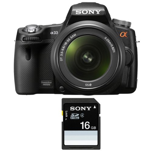 Review Sony Alpha SLTA33/L Digital SLR Camera with 18-55mm Lens and Translucent Mirror Technology + Sony 16GB SDHC Card รูปที่ 1