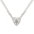 Silver Pendant Heart Filigree Necklace ( 1928 Jewelry pendant )