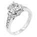 รูปย่อ Rhodium Plated Engagement Ring with Prong Set Clear CZ Centerstone and Accent Stones in Silver Tone in Sizes 5-10 with 3.1 Total Carat Weight ( J Goodin Inc ring ) รูปที่1