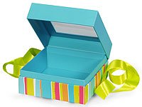 Fab Stripe Pretzel Twist Gift Box 8 oz, Milk Chocolate ( Olde Naples Chocolate Chocolate Gifts ) รูปที่ 4