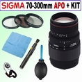 Sigma 70-300mm f/4-5.6 DG APO Macro Telephoto Zoom Lens for Canon SLR Cameras + Deluxe Accessory Kit ( Sigma Len )
