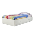 Logik Twin Bed - White (Wood Composite bed)