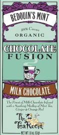 Organic Milk Chocolate Bars Infused with Bedouin's Mint Tea (38% Cacao) ( The TeaRoom Chocolate )