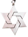 Giant Star Of David Pewter Pendant Necklace ( Dan Jewelers pendant )