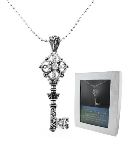 The Key to Happiness Ornate Sparkling Key Pendant with Austrian Crystal ( Creative Ventures Jewelry pendant ) รูปที่ 1