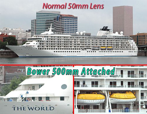 500mm BOWER Telephoto Lens for NIKON D40, D80, D90,D200 ( CameraWorks NW Len ) รูปที่ 4