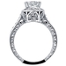 รูปย่อ 14K White Gold Princess Solitaire CZ Cubic Zirconia Engagement Ring Band ( The World Jewelry Center ring ) รูปที่2