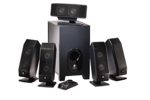 Logitech X 540 - 5.1-channel PC multimedia home theater speaker system - 70 Watt (total) - black ( Logitech Computer Speaker ) รูปที่ 1