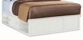 Queen American Drew Sterling Pointe Underbed Storage Platform Bed in Off-White Finish 