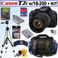 Review Canon EOS Rebel T2i 18 Megapixel CMOS APS-C Digital SLR Camera with Sigma 18-200mm f/3.5-6.3 DC AF OS (Optical Stabilizer) Zoom Lens + 16GB Deluxe Accessory Kit