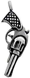 Revolver Handgun Pewter Pendant Necklace ( Dan Jewelers pendant ) รูปที่ 1