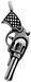 รูปย่อ Revolver Handgun Pewter Pendant Necklace ( Dan Jewelers pendant ) รูปที่1