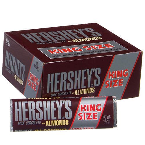 Hershey's - Milk Chocolate King Size With Almonds, 18 bars ( Hershey's Chocolate ) รูปที่ 1