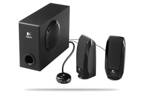 Logitech S-220 - 2.1-channel PC multimedia speaker system - 17 Watt (total) - black ( Logitech Computer Speaker ) รูปที่ 1