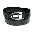 BLACK Genuine Snake Skin Bonded Leather Belt - Regular (Snake Skin belt )