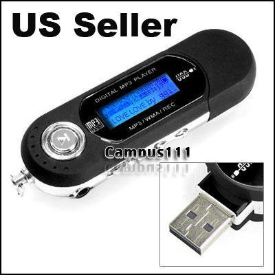 2 GB MP3 WMA Player Flash Drive Voice Recorder FM Radio (Black) ( All Land Networking Player ) รูปที่ 1