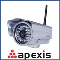 Apexis AMP-J0233 Outdoor Wireless/Wired IP Camera with 15-20 Meter Night Vision and 6mm Lens,Up to 11 languages for worldwide users - Silver 