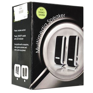 2-Piece USB Powered Multimedia Speaker Set (Silver/Black) ( Generic Computer Speaker ) รูปที่ 3